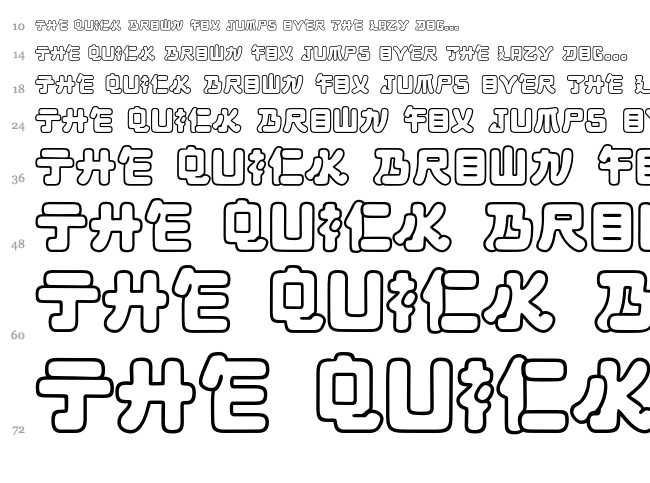 Maximage Jululu font waterfall